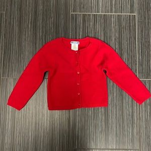Red cotton Jacadi sweater, size 24 months / 88 cm